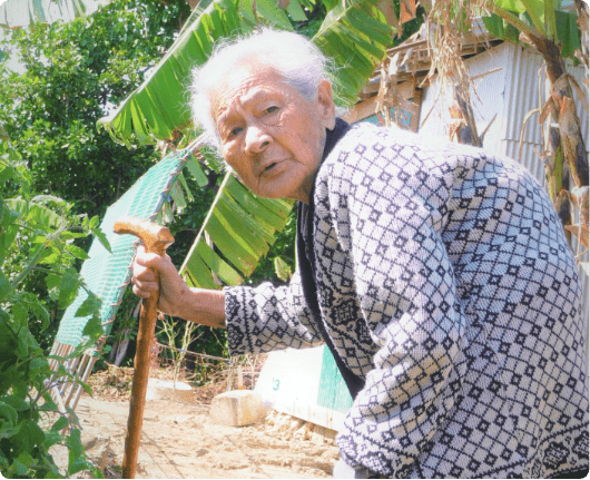 背骨の曲がったお婆ちゃん