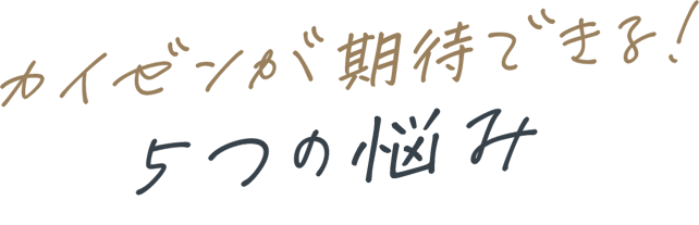 カイゼンが期待できる!5つの悩み